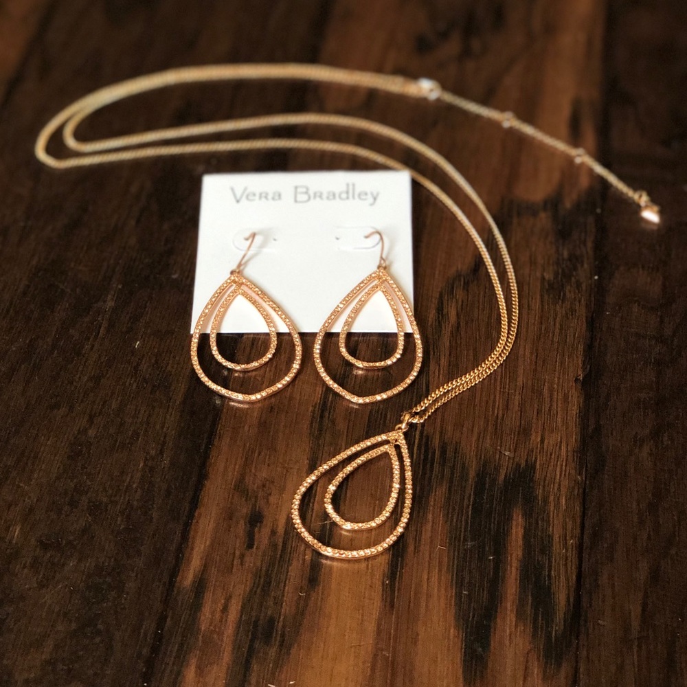 Vera Bradley earrings and necklace